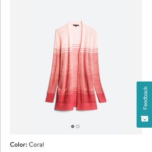 Stitch Fix Love Ellie Coral Rani Pocket Cardigan